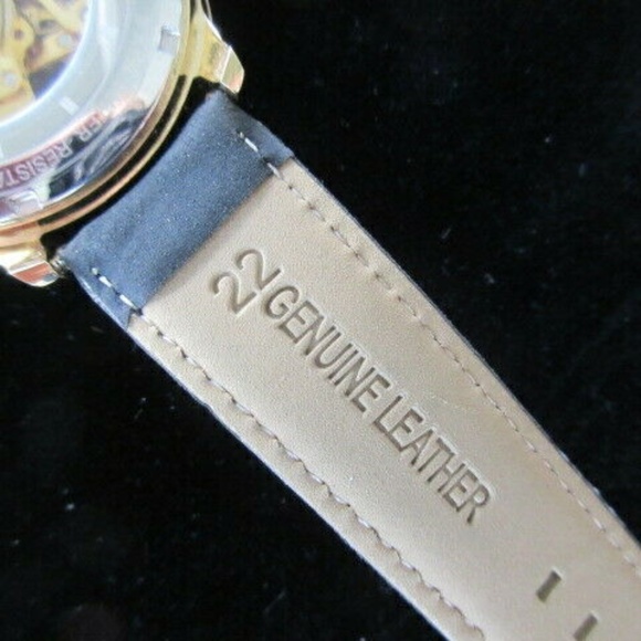 AKRIBOS XXIV Men’s Skeleton Dial Leather Watch - Picture 5 of 8